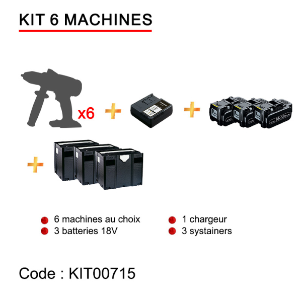 Kit 6 app+3 bat+1cha+3sys